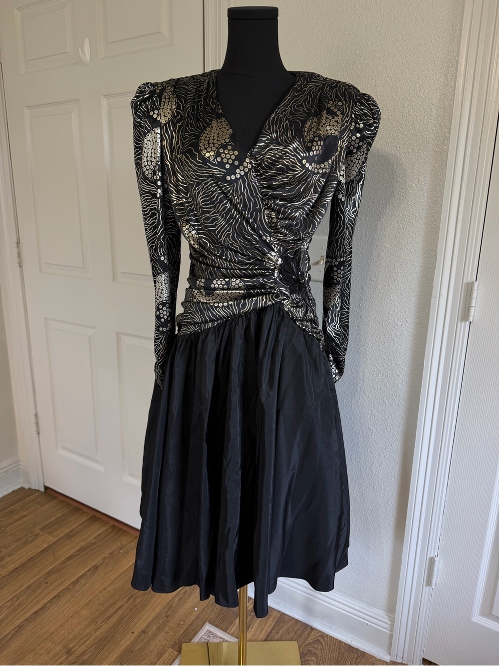 Authentic 80s Diamonds Run by Wayne Diamond Dress dynasty Party Glam Coquette